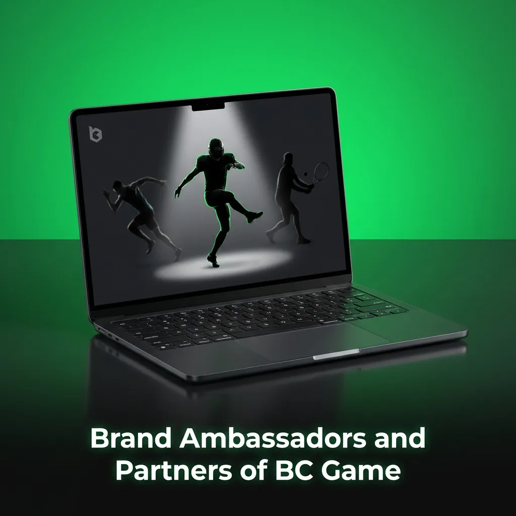 BC Game logo with partner brands including Argentine Football Association, UFC, and eSports team logos displayed together.