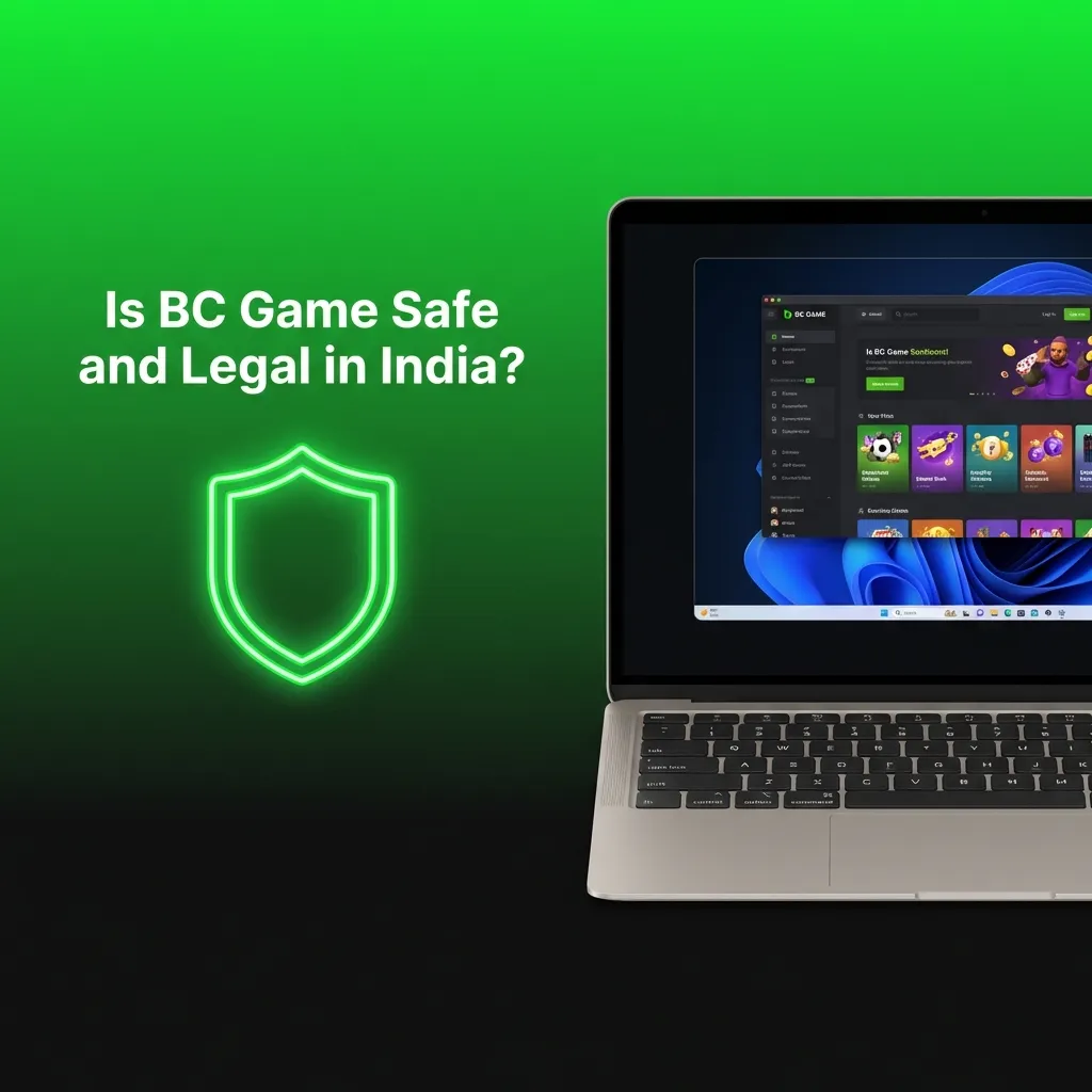BC Game platform interface showing Curaçao gaming license and security features for Indian players
